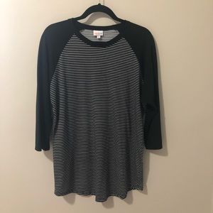 LuLaRoe randy black and white striped top